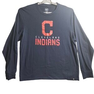 47‎ Brand Cleveland Indians Long Sleeve T-Shirt MLB Baseball XXL